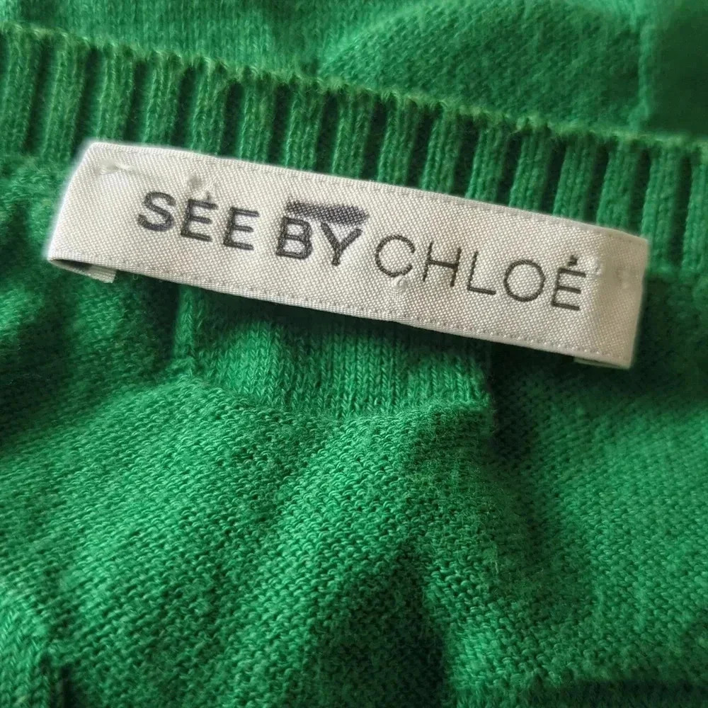 See by Chloe Polkadot Green Sweater Dress - Picture 5 of 6